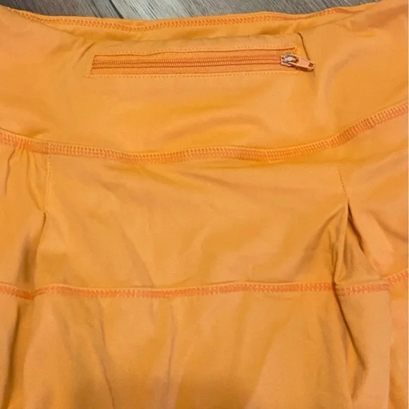 Joy Girl size S EUC orange athletic tennis pickleball mini skirt - Picture 5 of 7